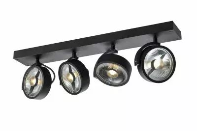 KALU, applique et plafonnier int�rieur, quad, noir, GU10/QPAR111, 4x 75W max (1002023)
