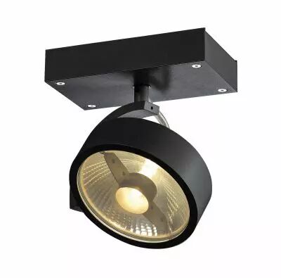 KALU, applique et plafonnier int�rieur, simple, noir, GU10/QPAR111, 75W max (1000702)