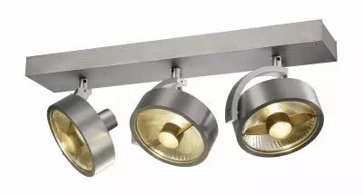 KALU, applique et plafonnier int�rieur, triple, alu bross�, GU10/QPAR111, 3x 75W max (147326)