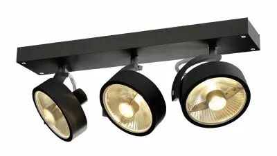 KALU, applique et plafonnier int�rieur, triple, noir, GU10/QPAR111, 3x 75W max (1000704)