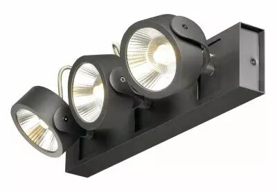 KALU, applique et plafonnier int�rieur, triple, noir, LED, 47W, 3000K, variable Triac (1000131)