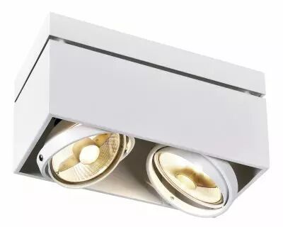 KARDAMOD, plafonnier int�rieur, double, rectangulaire, blanc, GU10/QPAR111, 2x 75W max (117111)