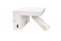 KARPO, applique intérieure, liseuse, blanc, LED, 6,6W, 3000K, variable, 2 ports USB (1002140)