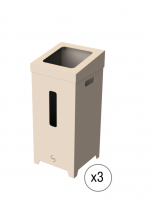 KIT 3 POUBELLES CARTON 75L (8992105)