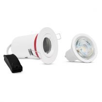 kit bbc 6w support spot bbc rond blc fixe + gu10 dim 3000k (77187)