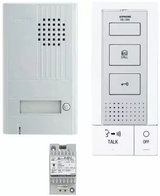 Kit portier audio 2 fils mains-libres avec platine alu. saillie et transfo. (DBS1AP)