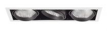 KIT QUADRA TERTIO -Downlight orient. blanc, 3 mod. LED 34W 4000K 40° 3400lm incl (51179)