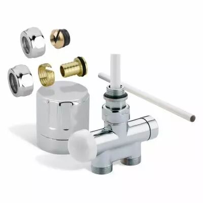 Kit raccordement monotube avec entraxe 50mm chrome manuel (498046)