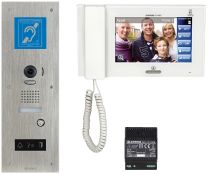 Kit vidéo access. b magnét. plat inox enc. jpdvflbm+jp4med+ps2420dm sans mémoire (JPS4AEDFLBMSMEM)