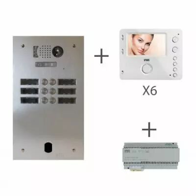 KIT VIDEO ALU 2R 6 BP 2 VOICE PROGRAMME (KV83/206)