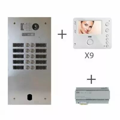 KIT VIDEO ALU 9LOG 2R 2 VOICE PROGRAMME (KV83/209)