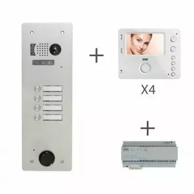 KIT VIDEO ALU1R 4 BP 2 VOICE PROGRAMME (KV83/104)