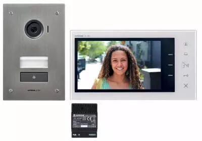 Kit vid�o platine encastr�e avec moniteur �cran 7 - 2 fils int�gral (JVS1F)