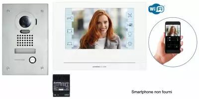 Kit vid�o platine encastr�e avec moniteur �cran 7 avec module wifi int�gr� (JOS1FW)