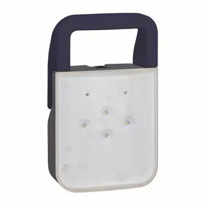 Lampe BAPI � LEDs 100 lumens IP55 IK08 consommation 1,8W avec batteries Ni-Cd et alimentation 230 V - gris (060894)