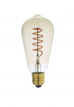 Lampe déco standard E27 LED 4W 2200K 150lm, Cl.énerg.A, 25000H, dimmable, ambrée (20020)