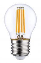 Lampe sphérique G45 Filament LED E27 4W 2700K 400lm, Cl.énerg.E, 15000H, claire (20026)