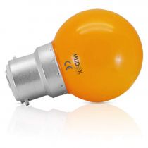 led 1w bulb b22 orange blister x2 (76470)