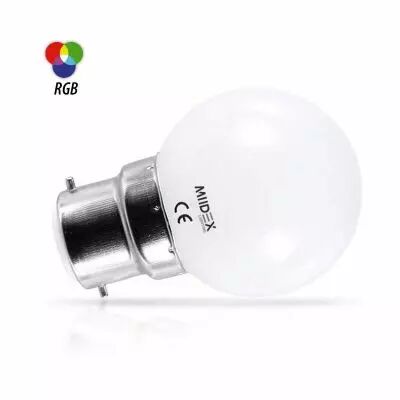 &led 1w bulb b22 rgb depoli boite (76152)