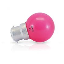 led 1w bulb b22 rose boite (7646)