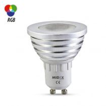 led 3w gu10 rgb + telecommande blister (73832)