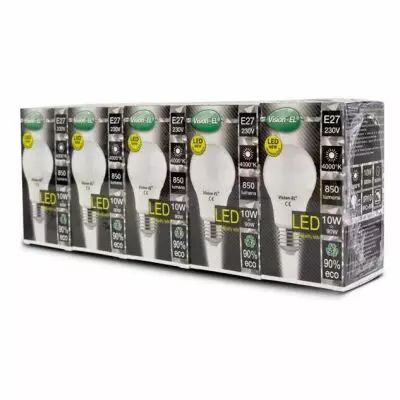 led 8.5w bulb e27 4000k boite pack de 5 (739340)