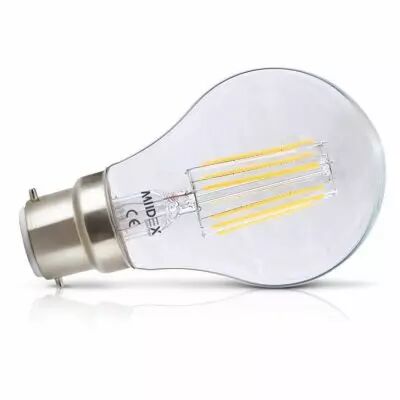 &led fil cob bulb b22 8w 4000k clr blister x3 (71401)