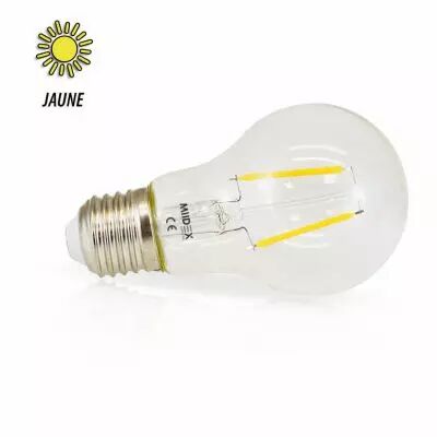 led fil cob bulb e27 2w jaune blister (71387)