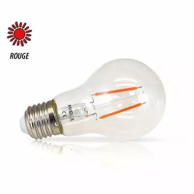 led fil cob bulb e27 2w rouge blister (71384)