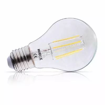 &led fil cob bulb e27 8w 4000k clr blister x3 (71451)