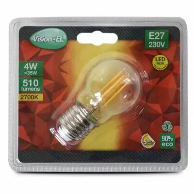 led fil cob g45 e27 4 w 2700 k blister (7135)