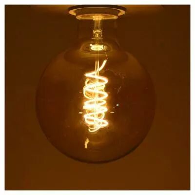 led fil cob globe g125 e27 4w 2700k golden spirale boite (71580)