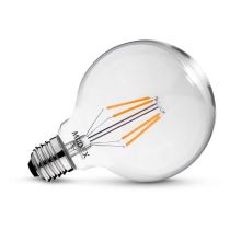 led fil cob globe g125 e27 8w 4000k clr dim boite (100232)