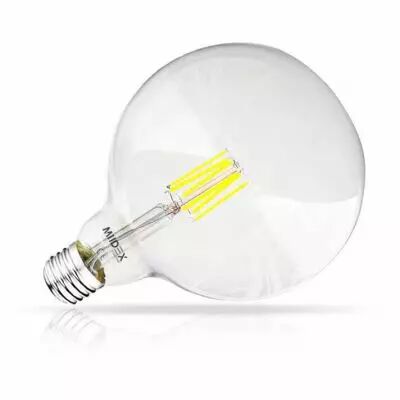 led fil cob globe g125e27 8w 3000k claire boite (7154)