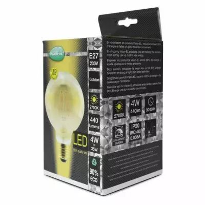led fil cob globe g95 e27 4w 2700k golden boite (71532)