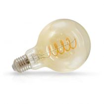 led fil cob globe g95 e27 4w 2700k golden spirale boite (71530)