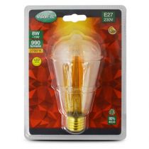 led fil cob st64 e27 8w 2700k golden blister (71593)