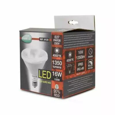 led par38 16 watt e27 4000�k ip 65 boite (8123)