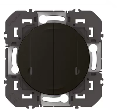 legrand-interrupteur double connect� avec neutre 2x250w dooxie with netatmo noir velours (600282)