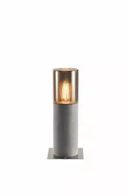 LISENNE 40, borne ext�rieure, gris/verre fum�, E27, 23W max, IP54, basalte (1000665)