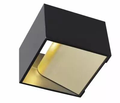 LOGS IN, applique int�rieure, carr�, noir/laiton, LED, 12W, 2000-3000K, variable Triac, Dim to warm (1000638)