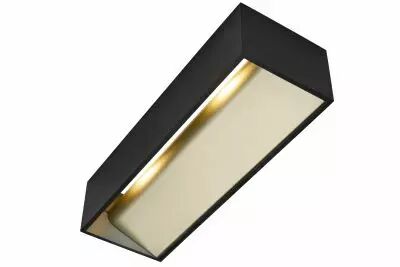 LOGS IN, applique int�rieure, rectangulaire, noir/laiton, LED, 17W, 3000K, variable Triac (1002842)