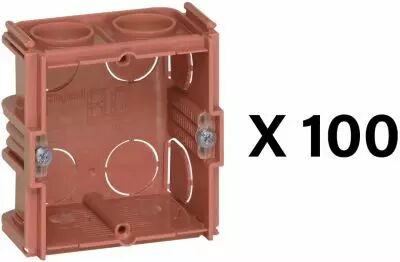 Lot de 100 bo�tes Distribox ma�onnerie profondeur 40mm (080117L)