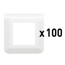 Lot de 100 plaques de finition Mosaic pour 2 modules blanc (078899L)