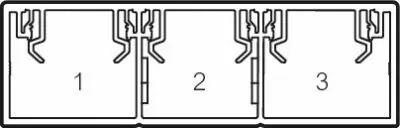 Lot de 6 Logix 45 - 2m 160x50 Blanc Artic Fond PVC 3 compartiments (fond livr� seul, rajouter 3 couvercles) (68037)
