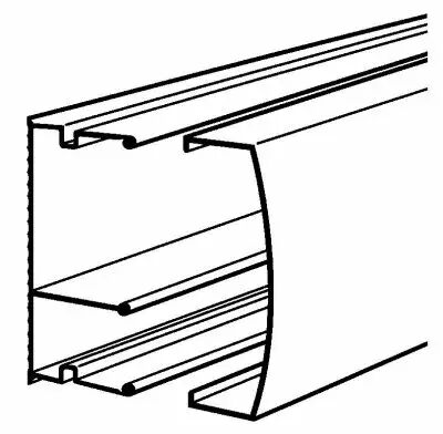 Lot de 9 Moulures 75x20 - 2 compartiments - 2m (11600)