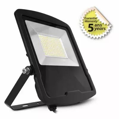 lumos ii project 100w 3000k plat noir ip65 5ans (100091)