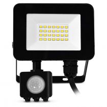 lumos slim ii project 20w 6000k plat noir + detect ip65 (100068)