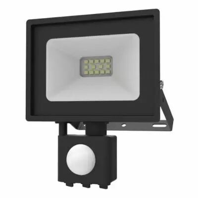 lumos slim project 10w 6000k noir ip65 + detect ir (80300)