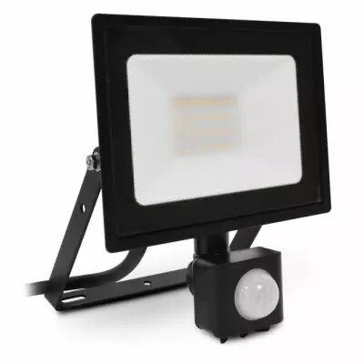 lumos slim project 20w 3000k noir ip65 + detect ir (80371)